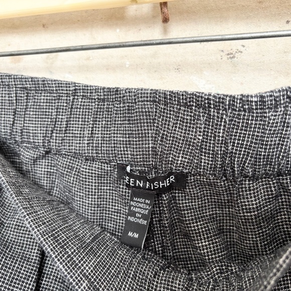 Eileen Fisher Hemp Cotton Grid Tapered Pant - Picture 4 of 7